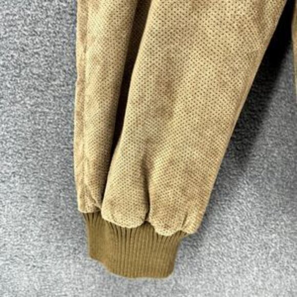 Paul Frederick Jacket Mens Large Brown Suede Leather Bomber full zip pockets - Picture 4 of 15